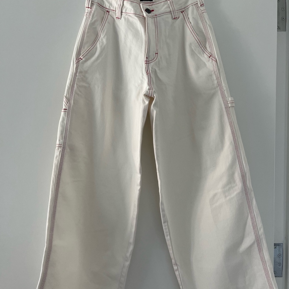 Dickies Cream Wide Leg Women's Jeans